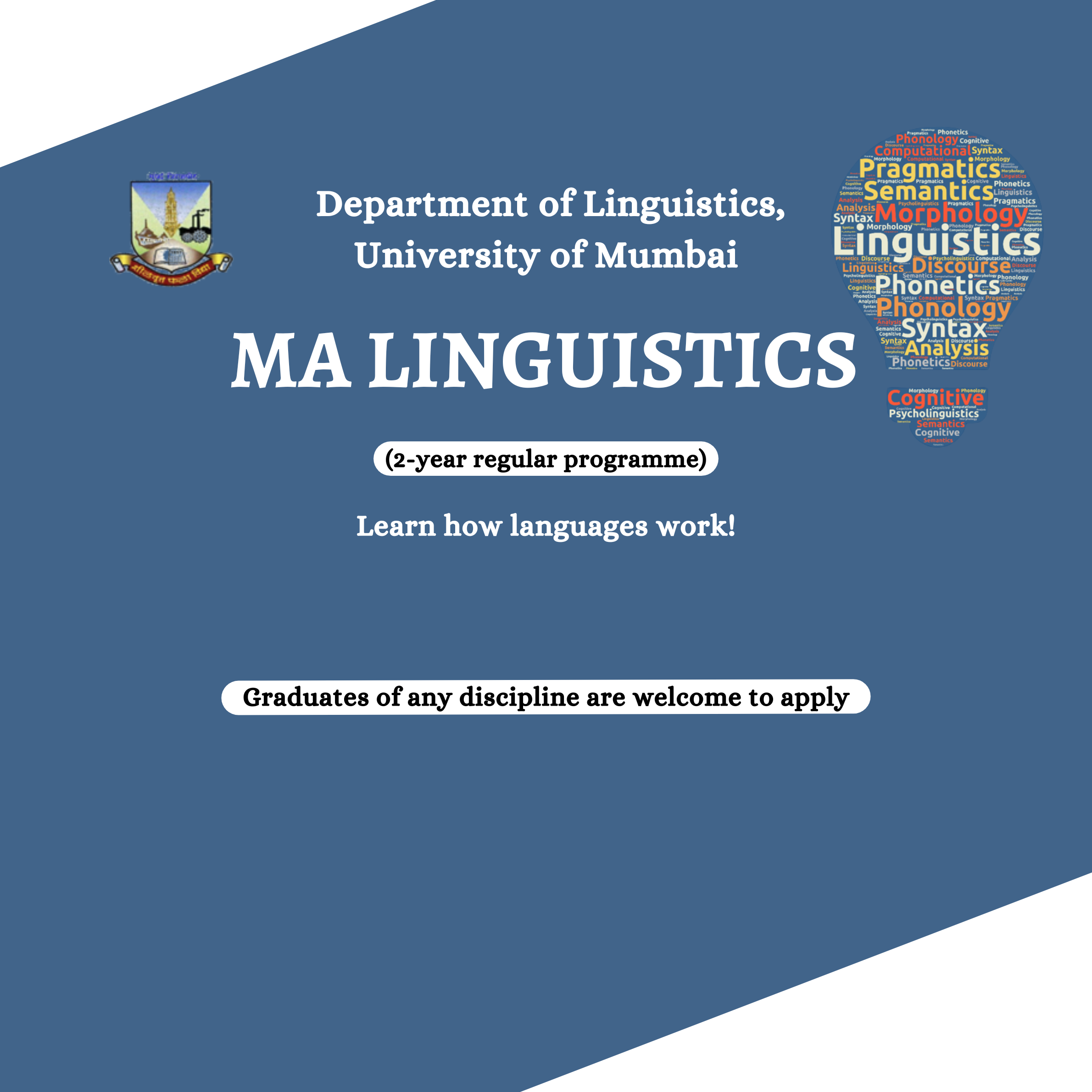 Admissions for MA Linguistics 2024-25 will begin since April 2024